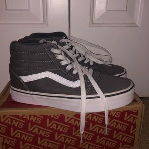 grey high top vans